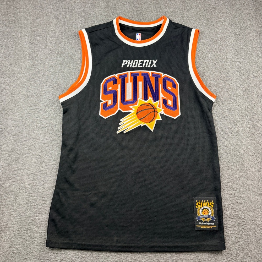 NBA Phoenix Suns Basketball Jersey Men's S Small Black Orange Western Conference